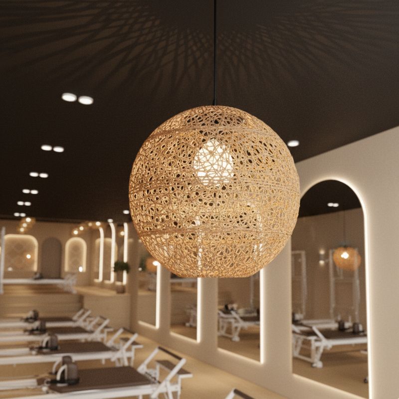 Rattan pendant lights